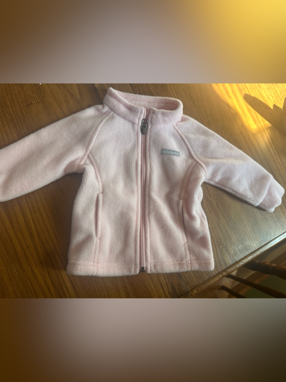 Columbia Light Pink Infant/baby Fleece Jacket with Full Zip 6-12 months